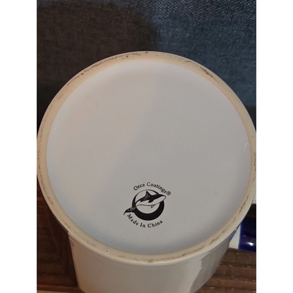 Love You To The Moon Ceramic Coffee Mug Navy Two-Tone New - Picture 8 of 16